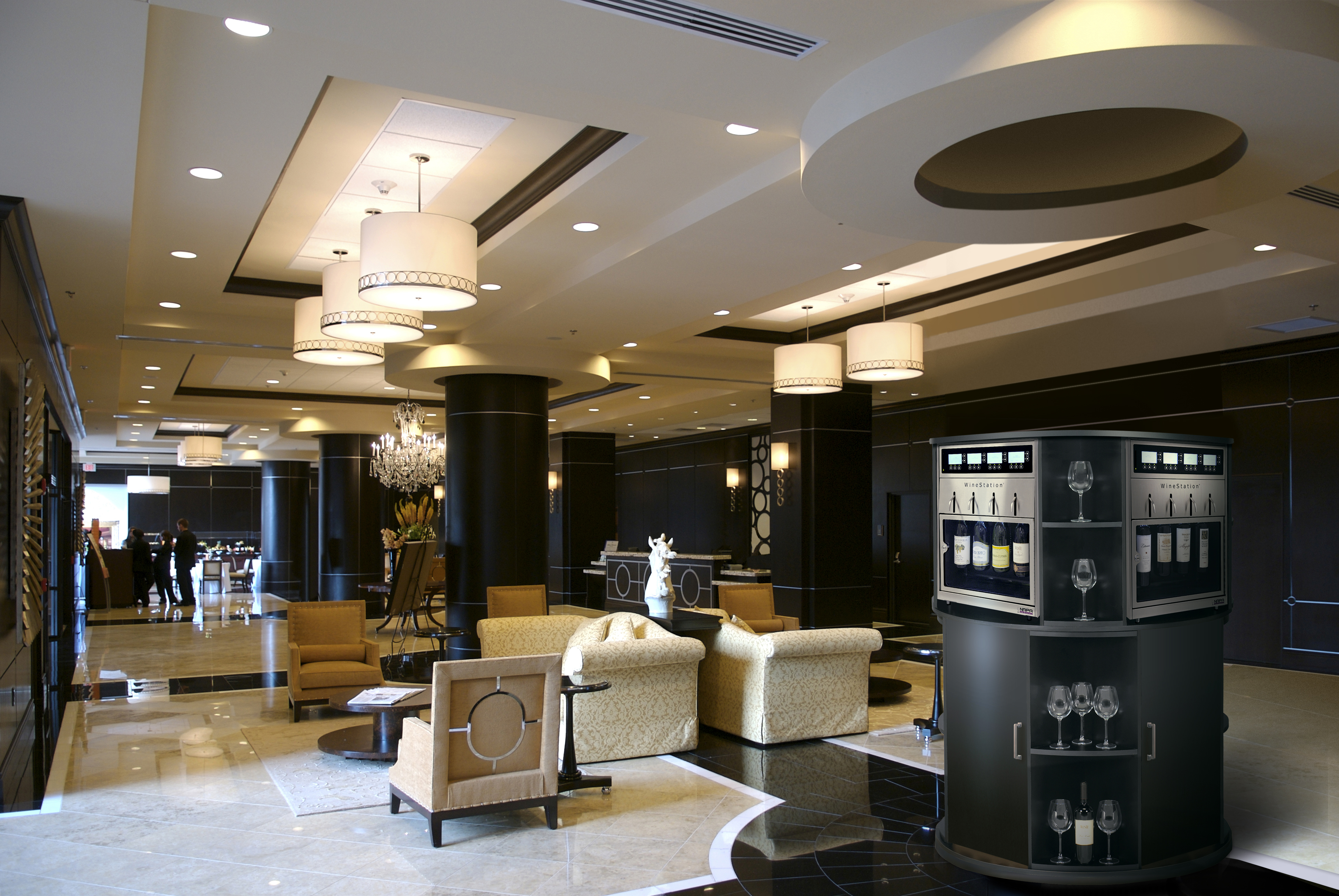 3.0 Hotel Lobby Round Elegant - Self Service